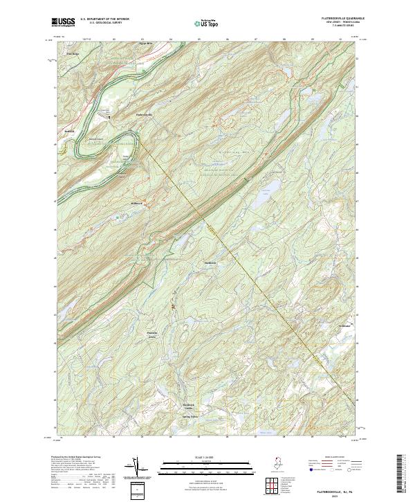 USGS Topographic Map – Flatbrookville