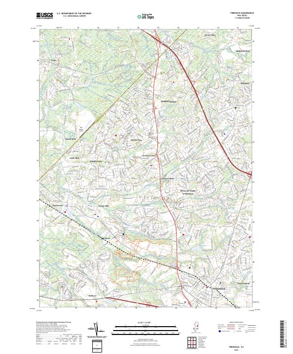 USGS Topographic Map – Freehold