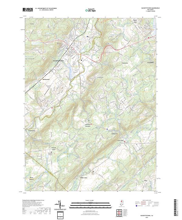 USGS Topographic Map – Hackettstown