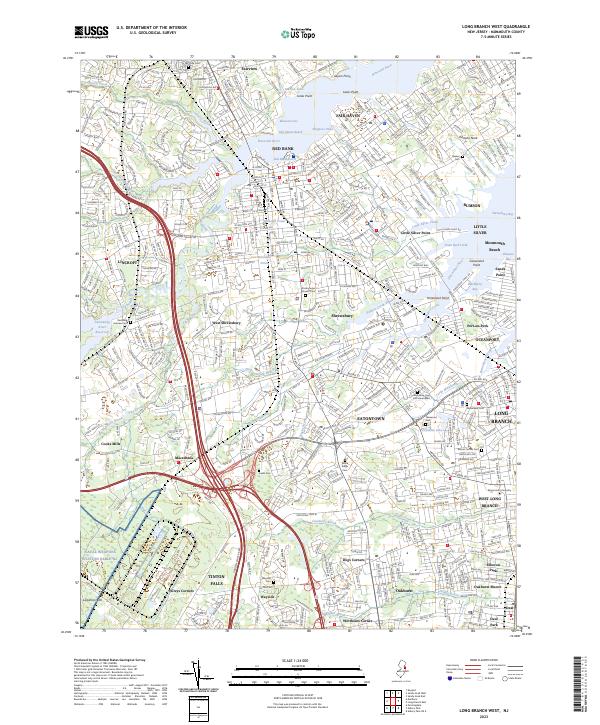 USGS Topographic Map – Long Branch West