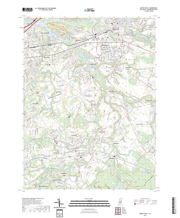 USGS Topographic Map – Mount Holly
