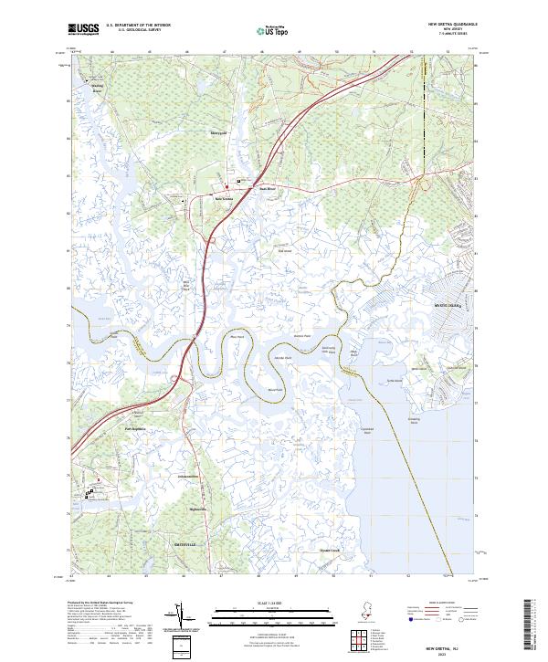 USGS Topographic Map – New Gretna