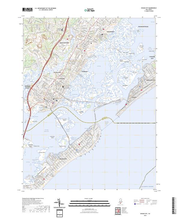 USGS Topographic Map – Ocean City