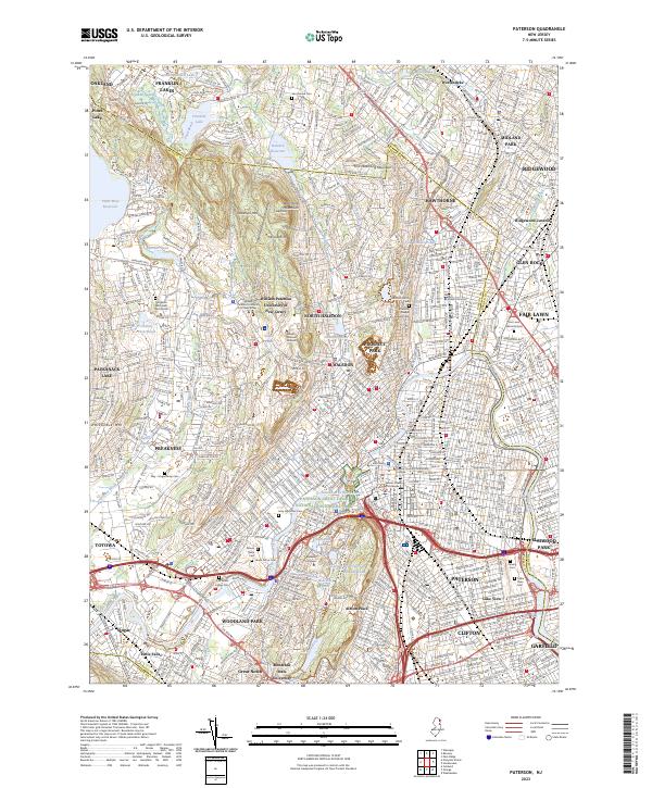 USGS Topographic Map – Paterson