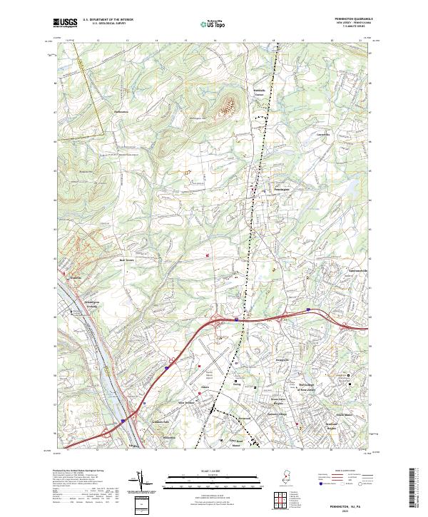 USGS Topographic Map – Pennington