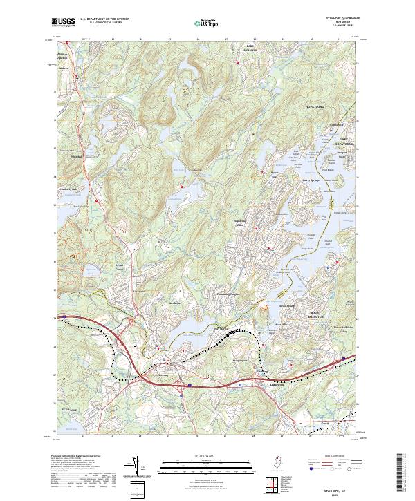 USGS Topographic Map – Stanhope