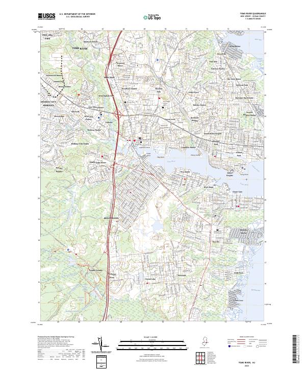 USGS Topographic Map – Toms River