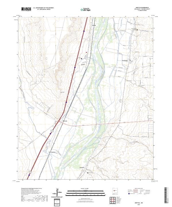 USGS Topographic Map – Abeytas