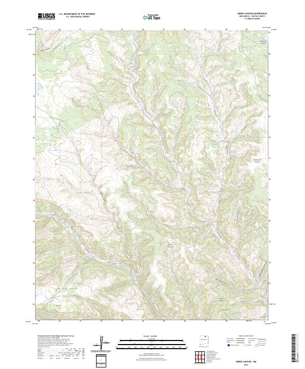 USGS Topographic Map – Abreu Canyon