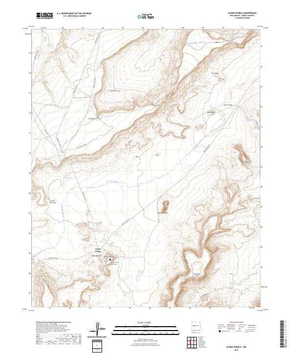 USGS Topographic Map – Acoma Pueblo