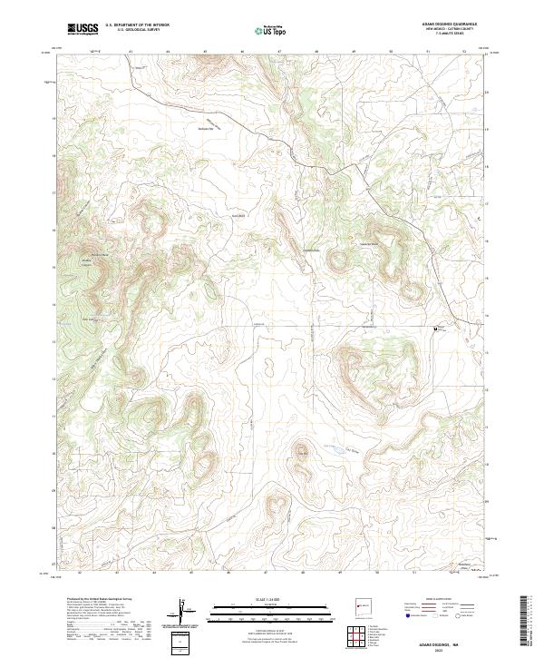 USGS Topographic Map – Adams Diggings
