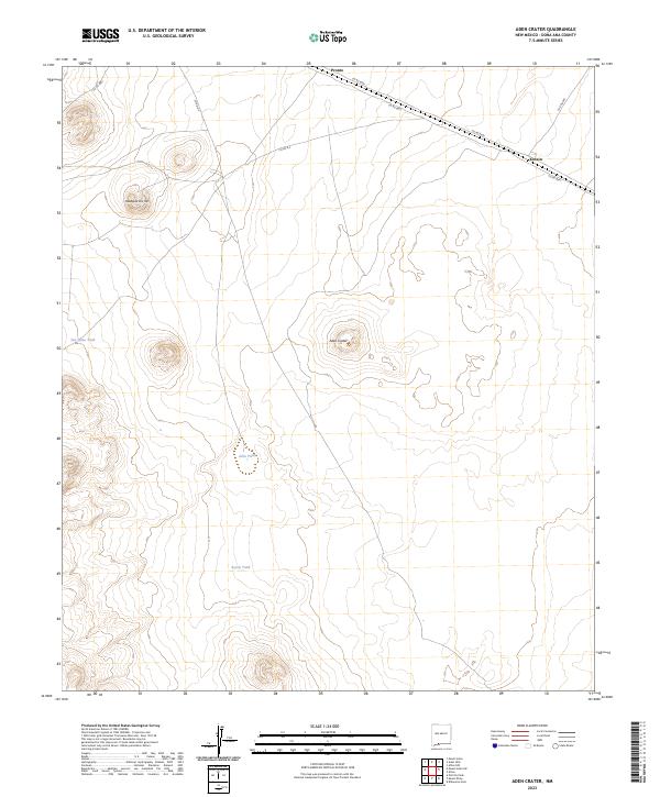 USGS Topographic Map – Aden Crater