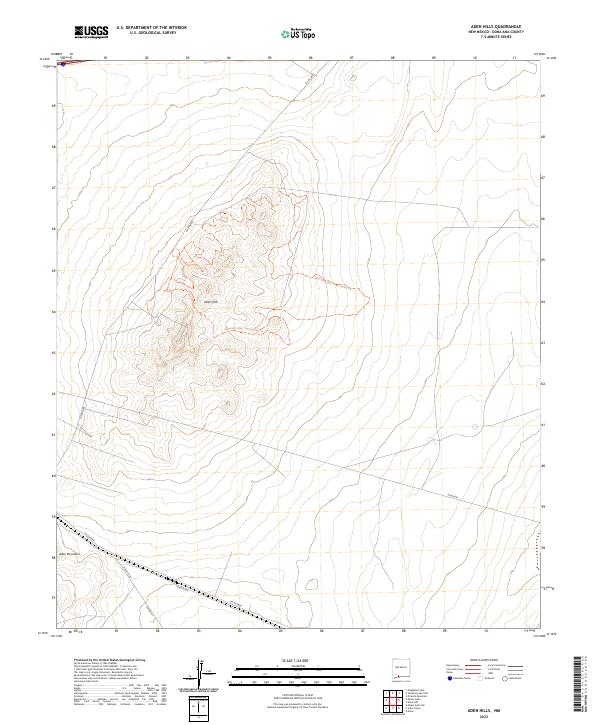 USGS Topographic Map – Aden Hills