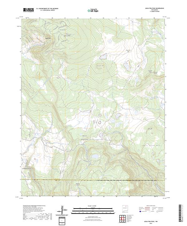 USGS Topographic Map – Agua Fria Peak