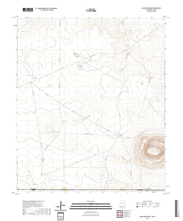 USGS Topographic Map – Alamo Mountain