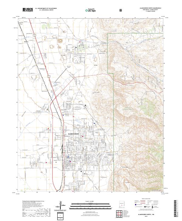 USGS Topographic Map – Alamogordo North