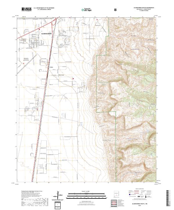USGS Topographic Map – Alamogordo South