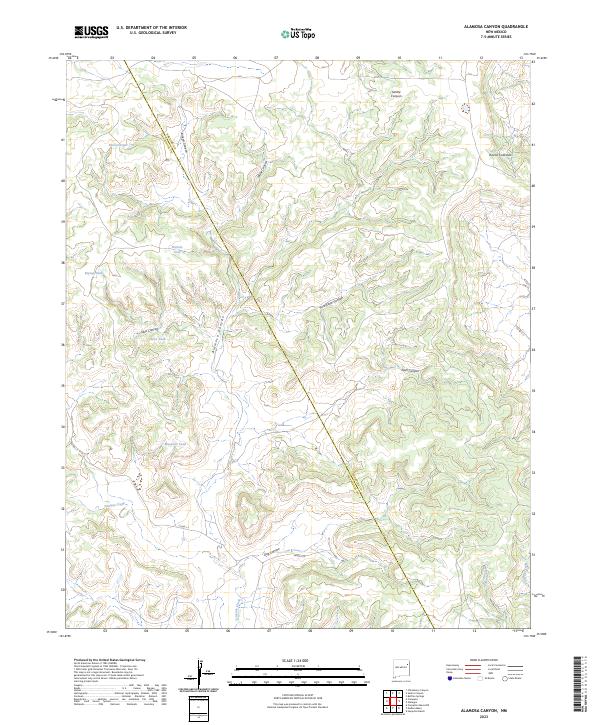 USGS Topographic Map – Alamosa Canyon