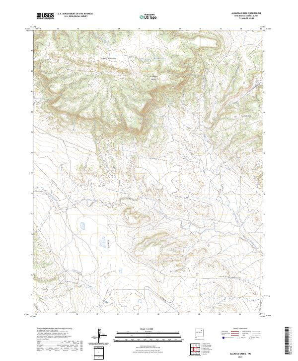 USGS Topographic Map – Alamosa Creek