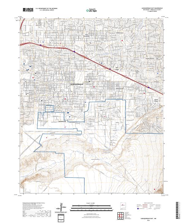 USGS Topographic Map – Albuquerque East