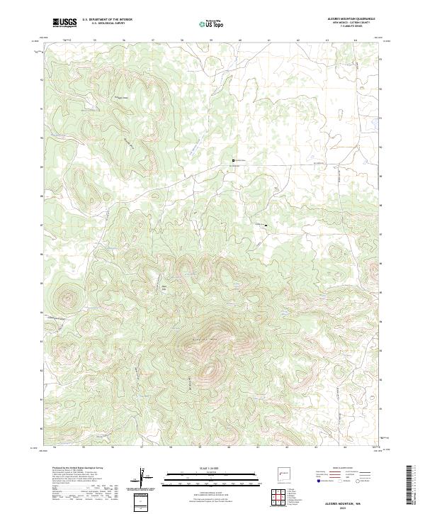 USGS Topographic Map – Alegres Mountain