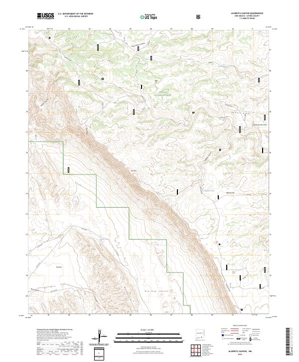 USGS Topographic Map – Algerita Canyon