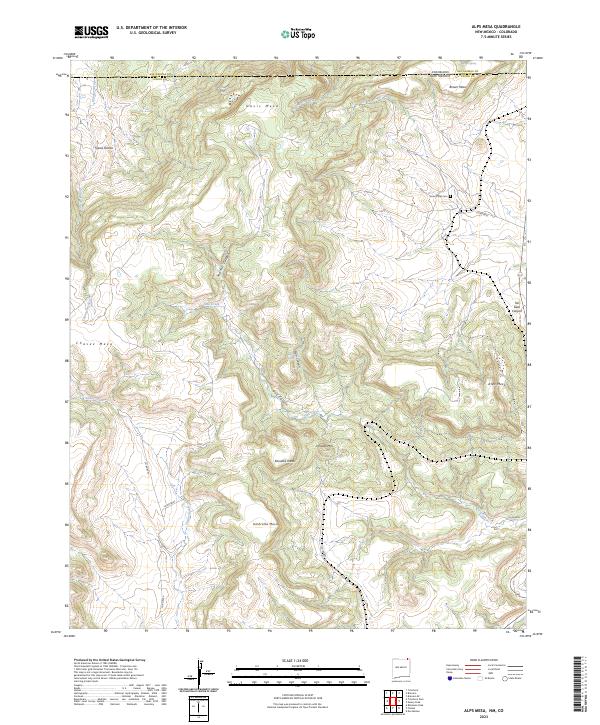 USGS Topographic Map – Alps Mesa