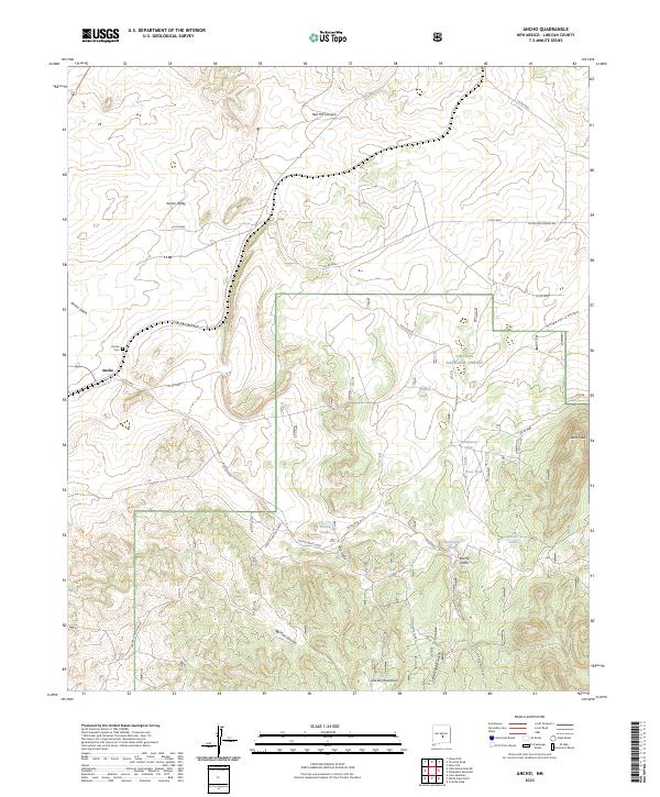 USGS Topographic Map – Ancho