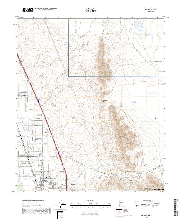 USGS Topographic Map – Anthony