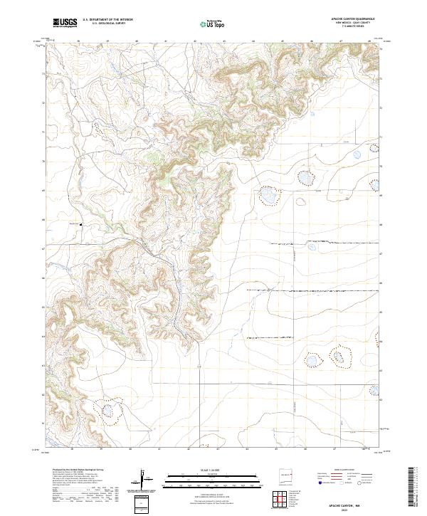 USGS Topographic Map – Apache Canyon