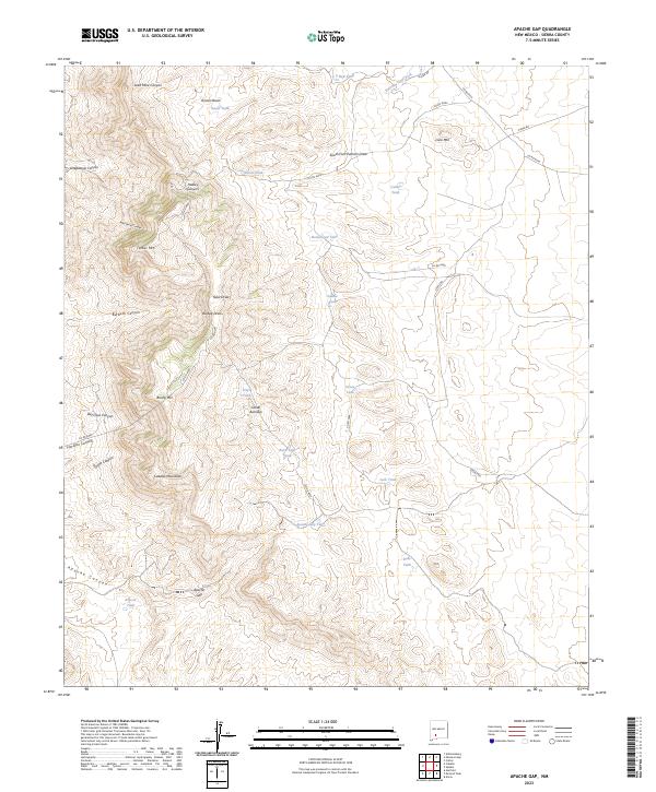 USGS Topographic Map – Apache Gap