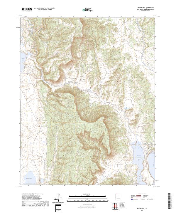 USGS Topographic Map – Apache Mesa