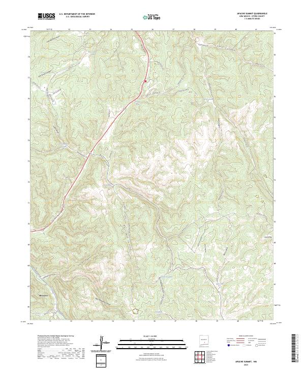 USGS Topographic Map – Apache Summit