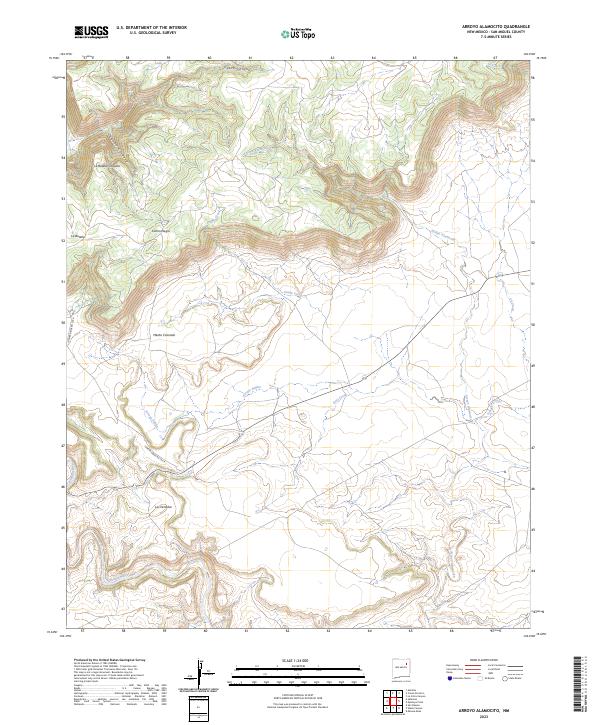 USGS Topographic Map – Arroyo Alamocito