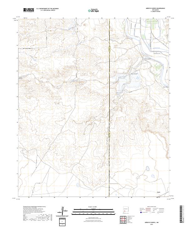 USGS Topographic Map – Arroyo Cuervo