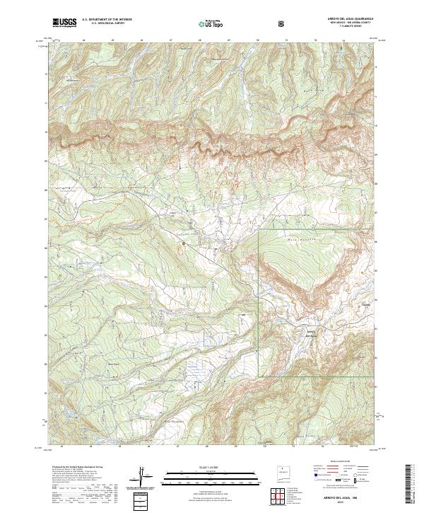 USGS Topographic Map – Arroyo Del Agua