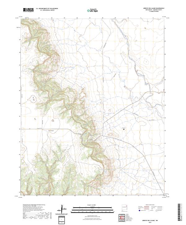 USGS Topographic Map – Arroyo Del Alamo