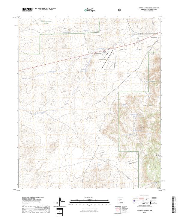 USGS Topographic Map – Arroyo Landavaso