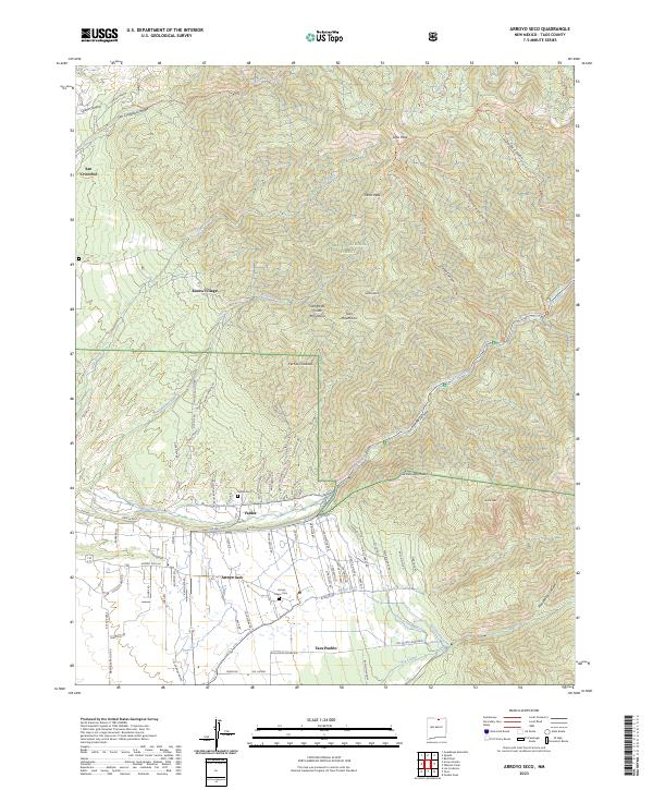 USGS Topographic Map – Arroyo Seco