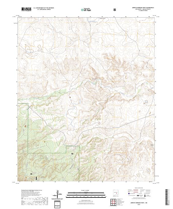 USGS Topographic Map – Arroyo Serrano West
