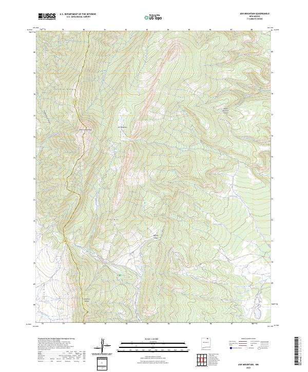 USGS Topographic Map – Ash Mountain