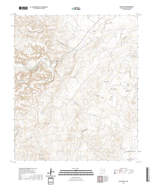 USGS Topographic Map – Azotea Peak