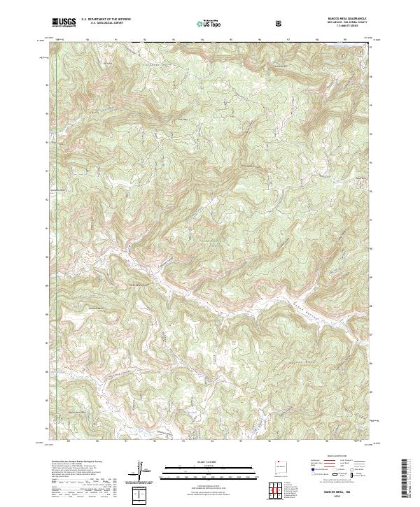 USGS Topographic Map – Bancos Mesa
