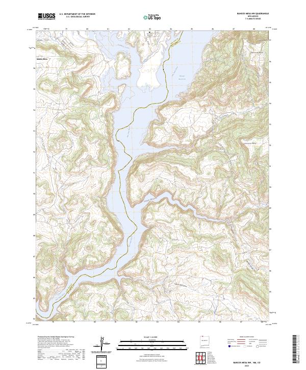 USGS Topographic Map – Bancos Mesa NW