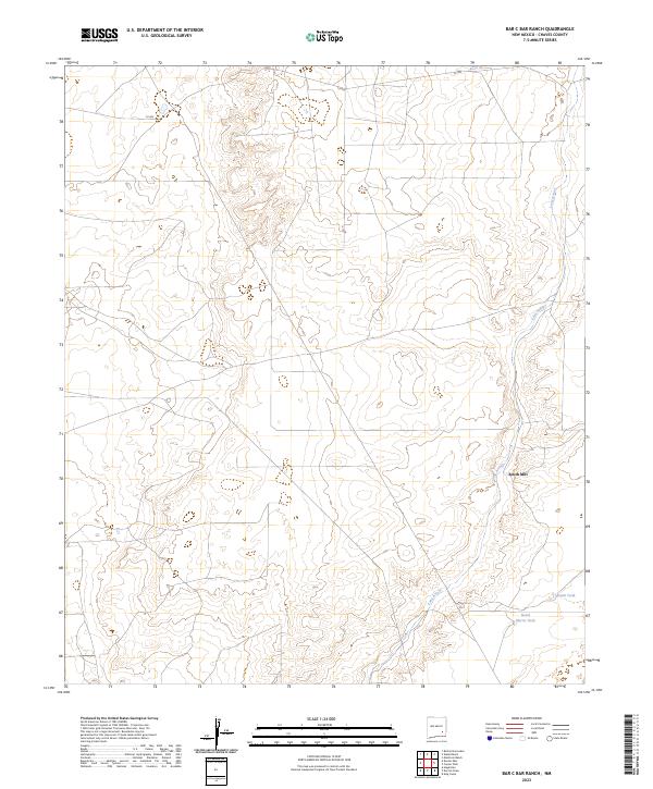 USGS Topographic Map – Bar C Bar Ranch