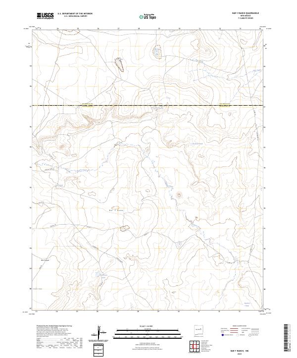 USGS Topographic Map – Bar Y Ranch