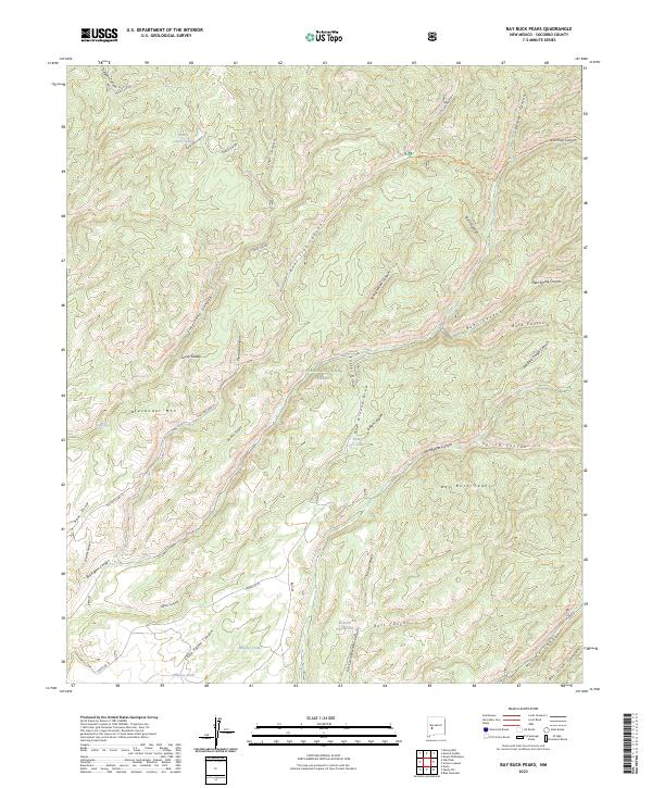 USGS Topographic Map – Bay Buck Peaks