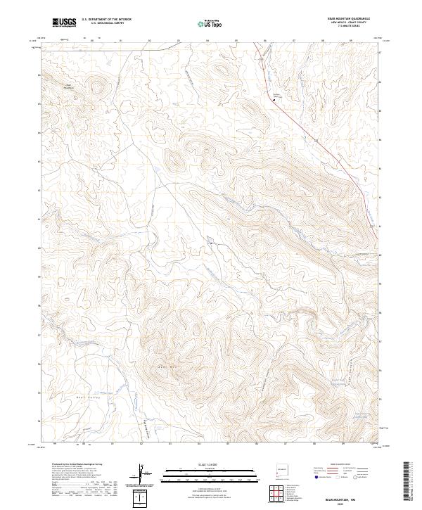 USGS Topographic Map – Bear Mountain