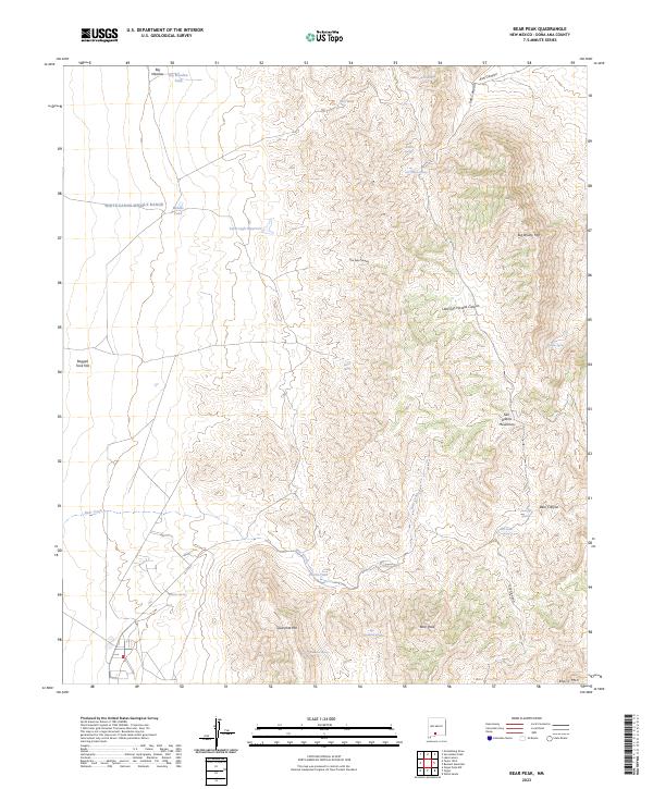 USGS Topographic Map – Bear Peak