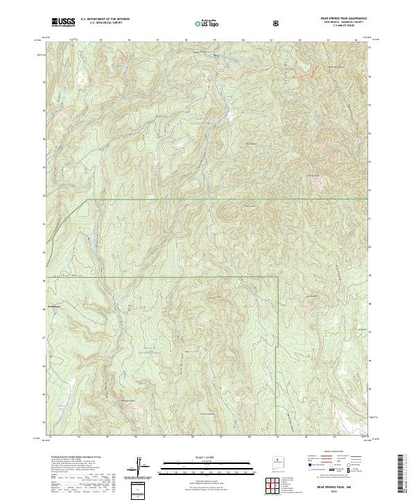 USGS Topographic Map – Bear Springs Peak